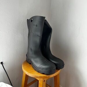 Dunlop Unisex Rubber Boots Mens 12 Wmns 14 Gardening Work Rain Black Waterproof